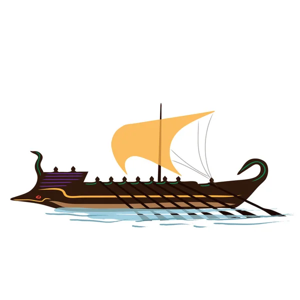 Old river ship — Stock Vector