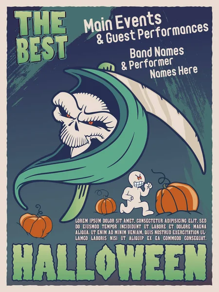 Personajes de Halloween de dibujos animados — Vector de stock