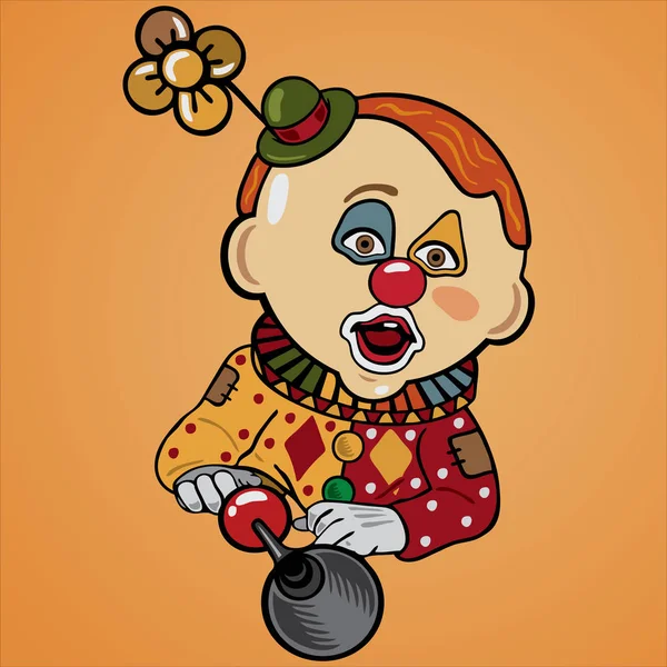 Mignon personnage de clown — Image vectorielle