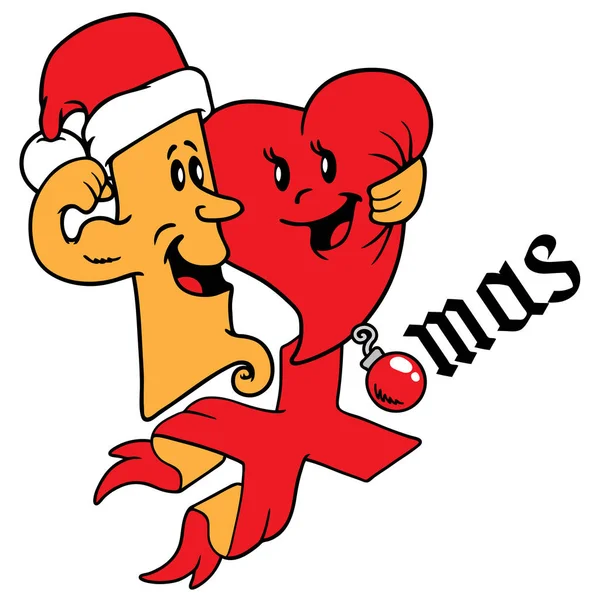 Cartel de Navidad de dibujos animados — Archivo Imágenes Vectoriales