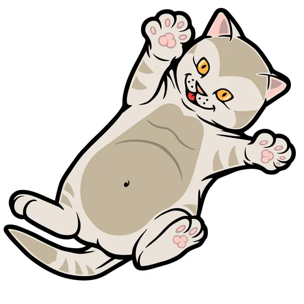 Cute cartoon kitty — Stock Vector