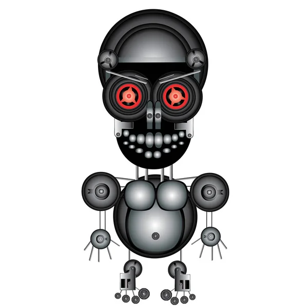 Personaje de robot de dibujos animados — Vector de stock