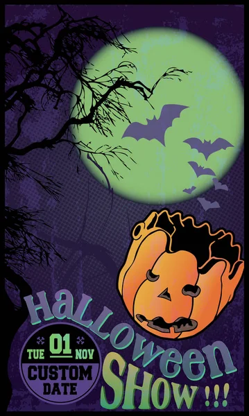 Cartel de Halloween en estilo vintage — Vector de stock
