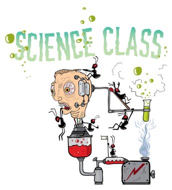 Ant scientist character clipart