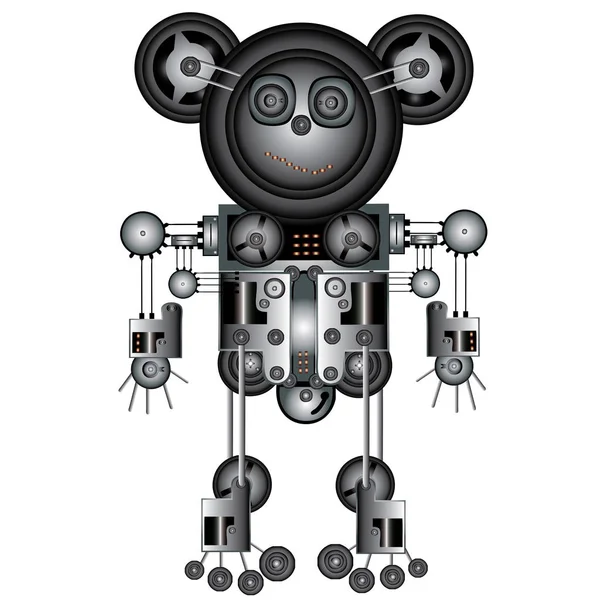 Personaje de robot de dibujos animados — Vector de stock