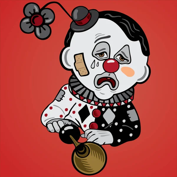 Lindo personaje payaso — Vector de stock