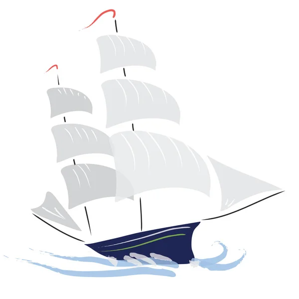 Oude exploratie schip — Stockvector