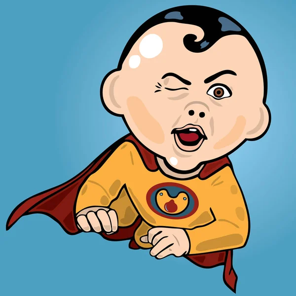 Personnage de bébé de bande dessinée — Image vectorielle