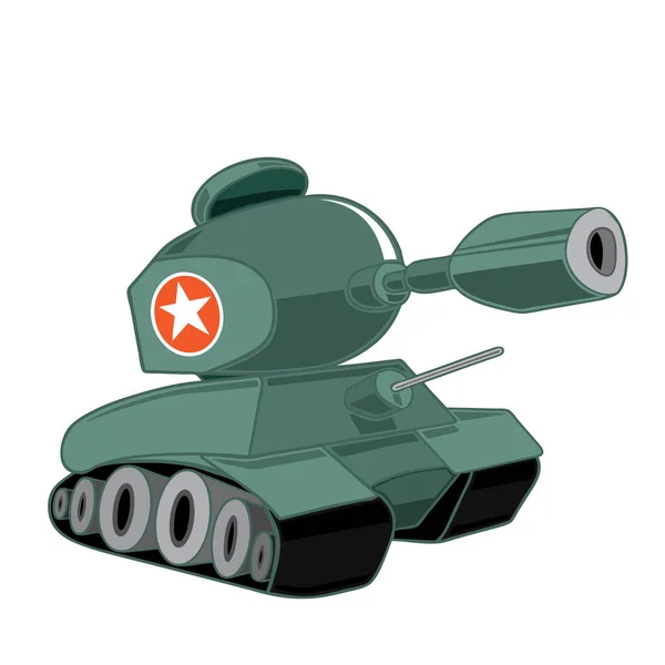 Cute military tank — Stock Vector