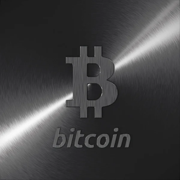 Bitcoin cryptocurrency anizotróp szimbólum — Stock Fotó