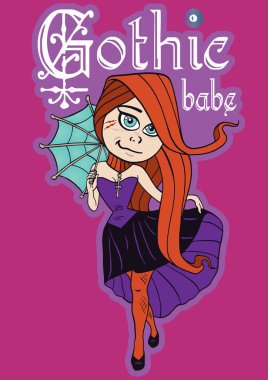 şemsiye ile şirin kız 