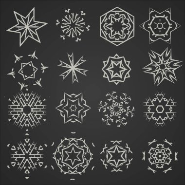 Çizilmiş altıgen şekillerin el