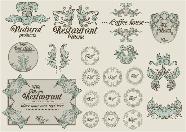 Speisekarten von Restaurants — Stockvektor