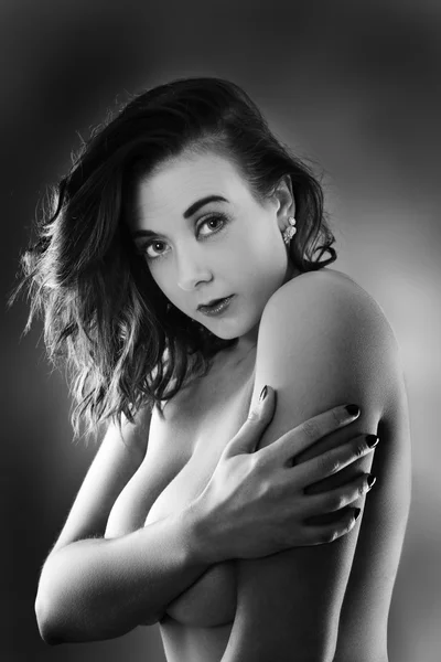Portrét nahé krásy sexy žena — Stock fotografie