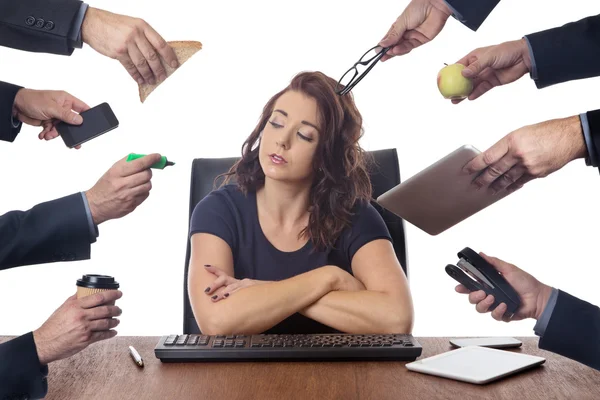 Arbeit, die aus allen Richtungen auf Sie zukommt — Stockfoto