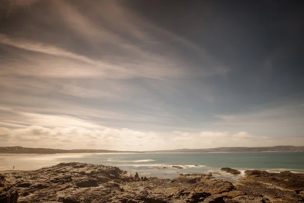 rocky seascape in england