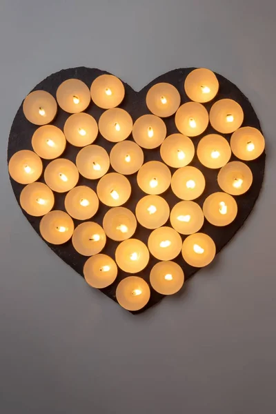 candles love heart