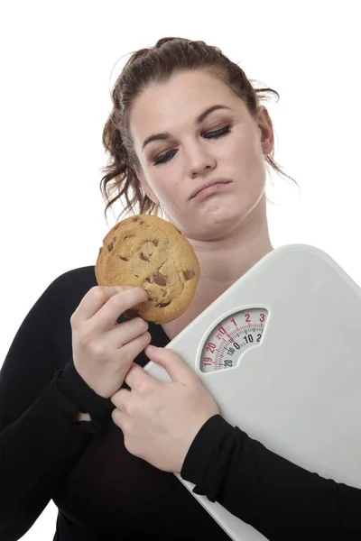 Ik moet dit eten of niet — Stockfoto