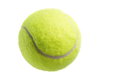 Beyaz arkaplanda tenis topu