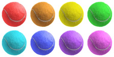 tennis ball on white background clipart