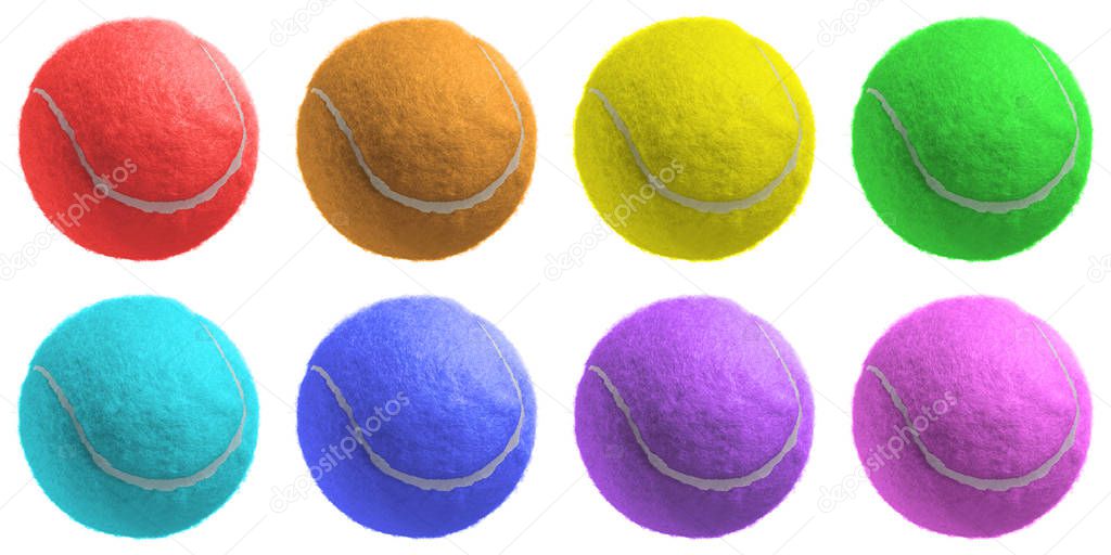 tennis ball on white background