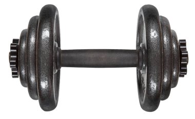 Tek dumbbell görüntüsünü natürmort