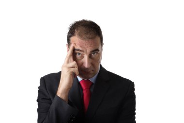 iş adamı derin kameraya bakıyor sanıyordum