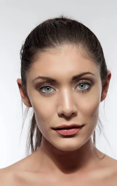 Beauty Portrait Young Woman Taken Studio — Stock Photo, Image