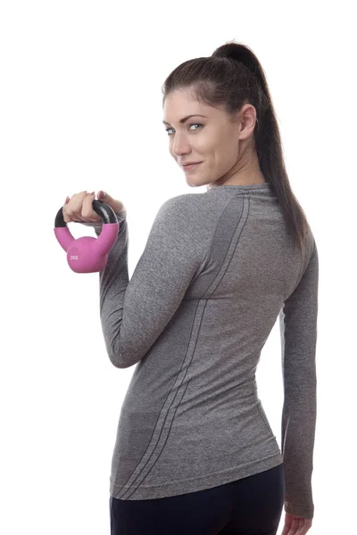 Fit a silná žena cvičit — Stock fotografie