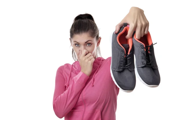 Stinkende Arbeit oit Schuhe — Stockfoto