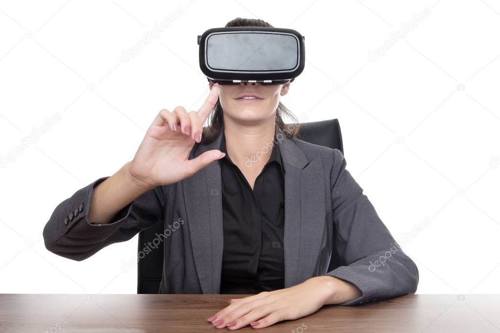 working with a vr headset