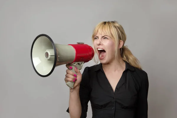 What have you got to shout about — Stock Photo, Image