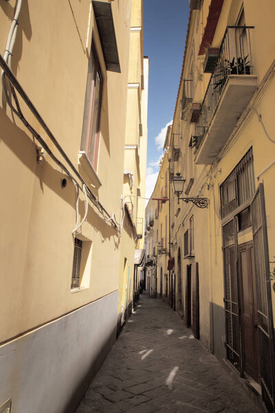Architecture and side streets in the city of sorrento in italy