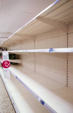 Tuvalet kağıtları ve mutfak havluları bitmiş.