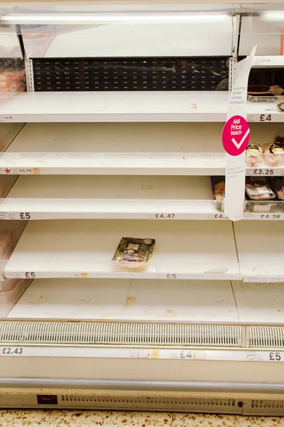 Duży Supermarket Sprzedaży Żywności Dół Mrożonych Warzyw — Zdjęcie stockowe