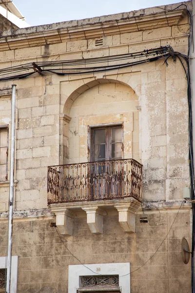 Viejo Balcón Ventana Malta — Foto de Stock