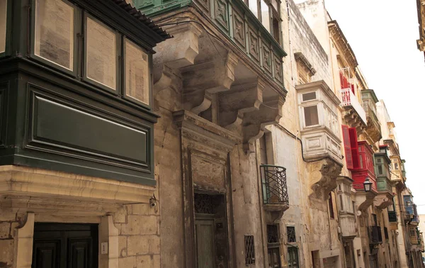 Edificio Arquitectura Las Calles Laterales Valeta Ciudad Capital Malta — Foto de Stock