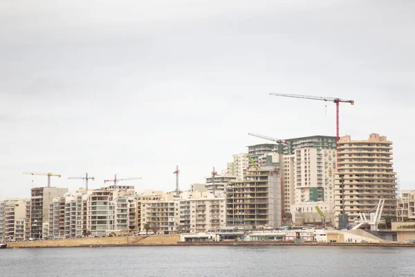 Landschaft Ansicht Eines Stadtbildes Malta Aller Hochhäuser — Stockfoto