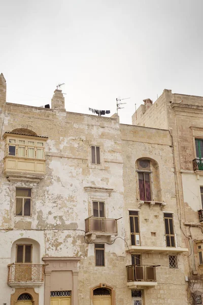 Edificio Arquitectura Las Calles Laterales Valeta Ciudad Capital Malta — Foto de Stock