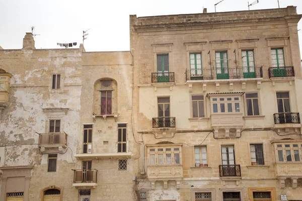 Edificio Arquitectura Las Calles Laterales Valeta Ciudad Capital Malta — Foto de Stock