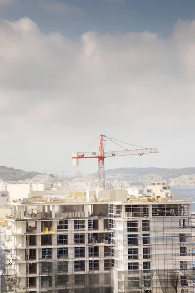 Bauarbeiten Hochhaus Malta — Stockfoto