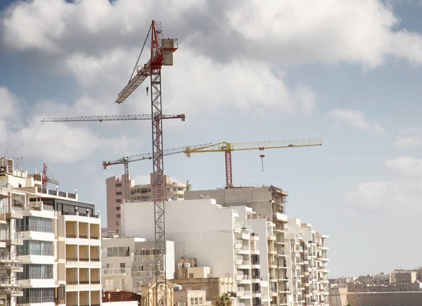 construction work on high rise building in malta