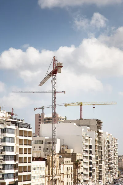 construction work on high rise building in malta
