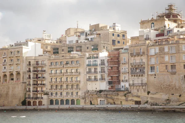 Edificio Arquitectura Las Calles Laterales Valeta Ciudad Capital Malta — Foto de Stock