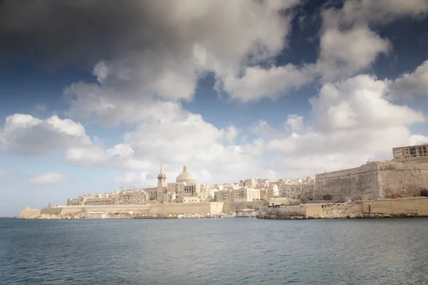 Kijkend Haven Bij Valletta Hoofdstad Van Malta — Stockfoto