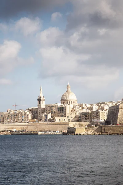 Mirando Otro Lado Del Puerto Ciudad Capital Valletta Malta —  Fotos de Stock