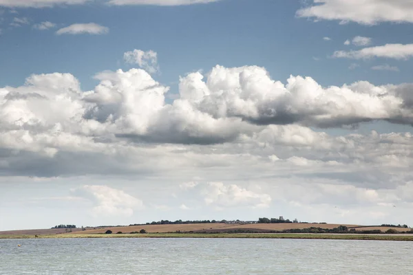 Imagen Del Paisaje Del Río Agacharse Fambridge —  Fotos de Stock