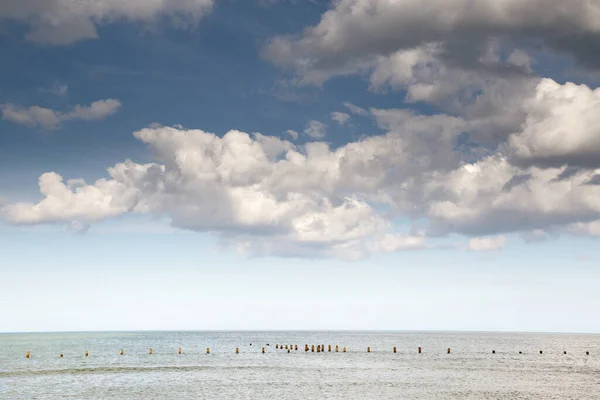 Immagine Del Mare Solo Del Mare Cielo Nuvoloso — Foto Stock