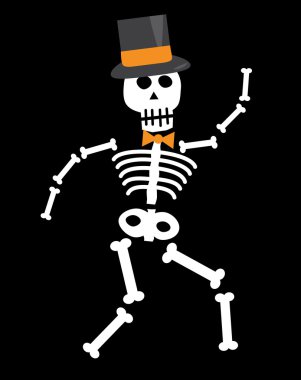 Mutlu Halloween iskelet dans