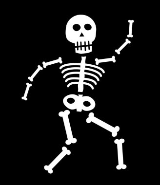 Mutlu Halloween iskelet izole